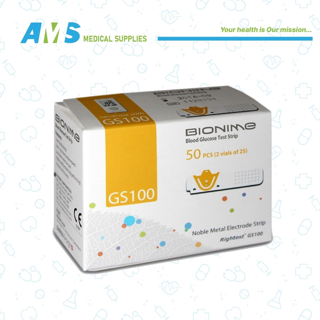Bionime-GS100-Test-Strips-50-Strips-2.webp GS100 شرائط اختبار الجلوكوز فى الدم من بايونيمي