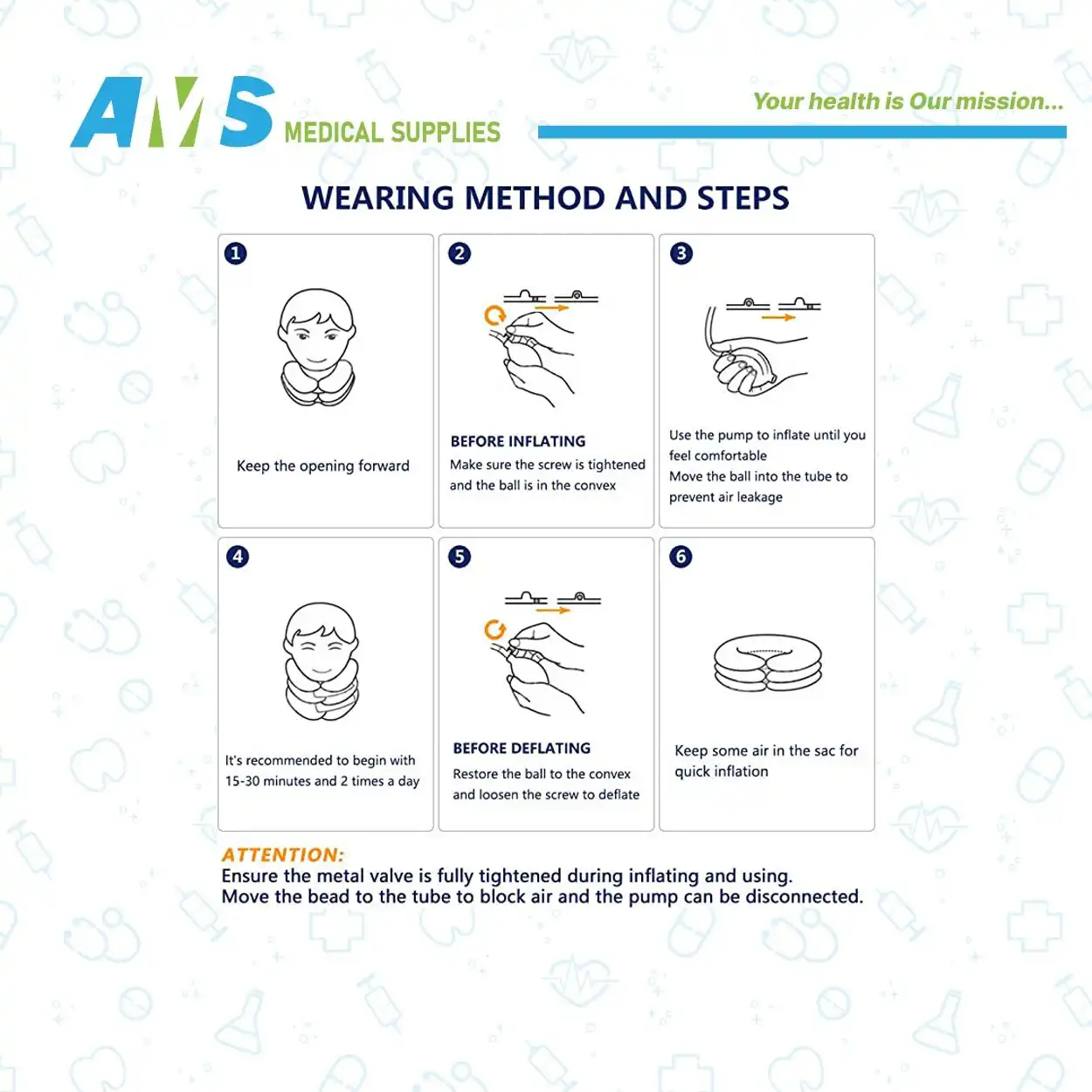 مثبت رقبه هوائى لجميع المقاسات