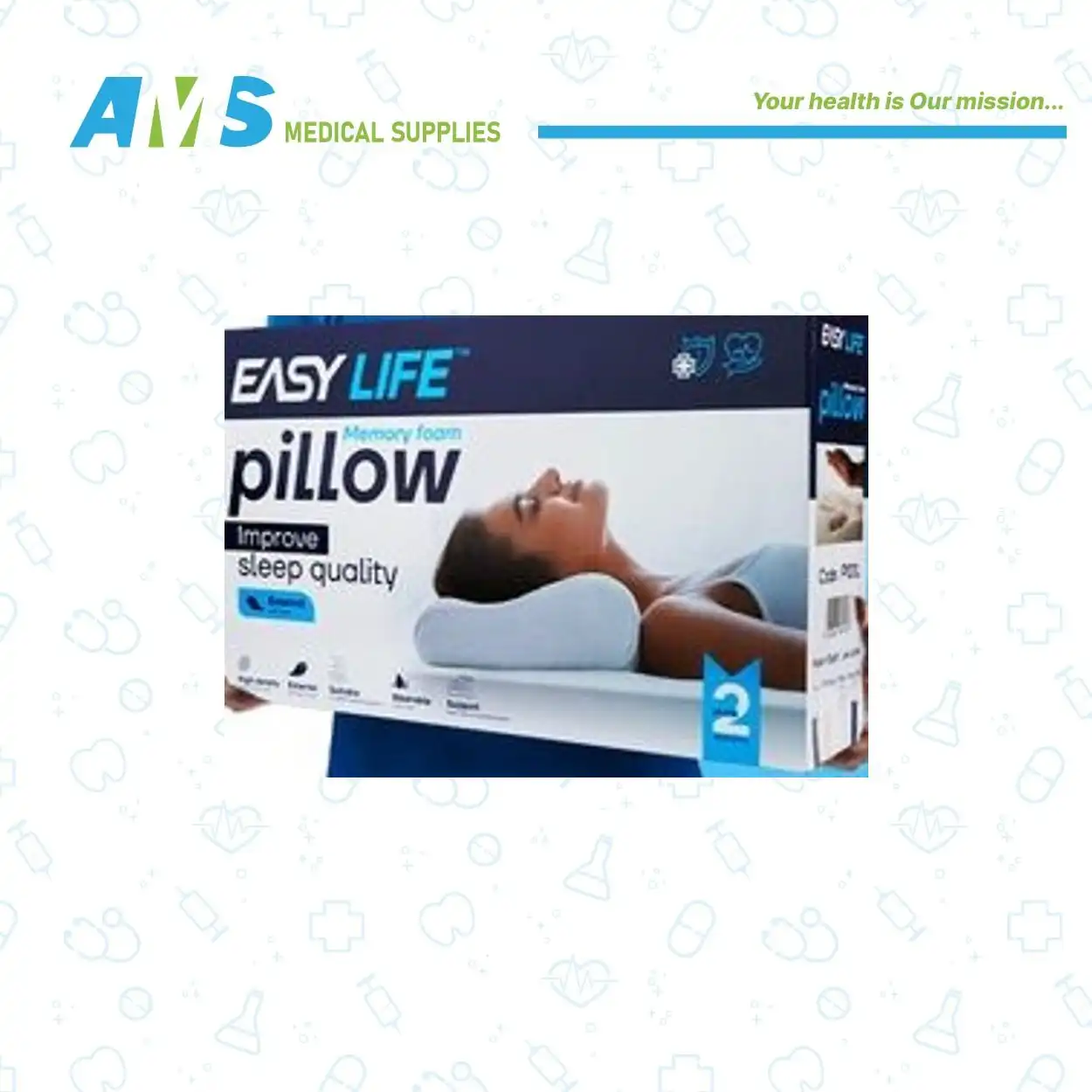 M وسادة قطينة من الميموري فوم من ايزي لايف مقاس