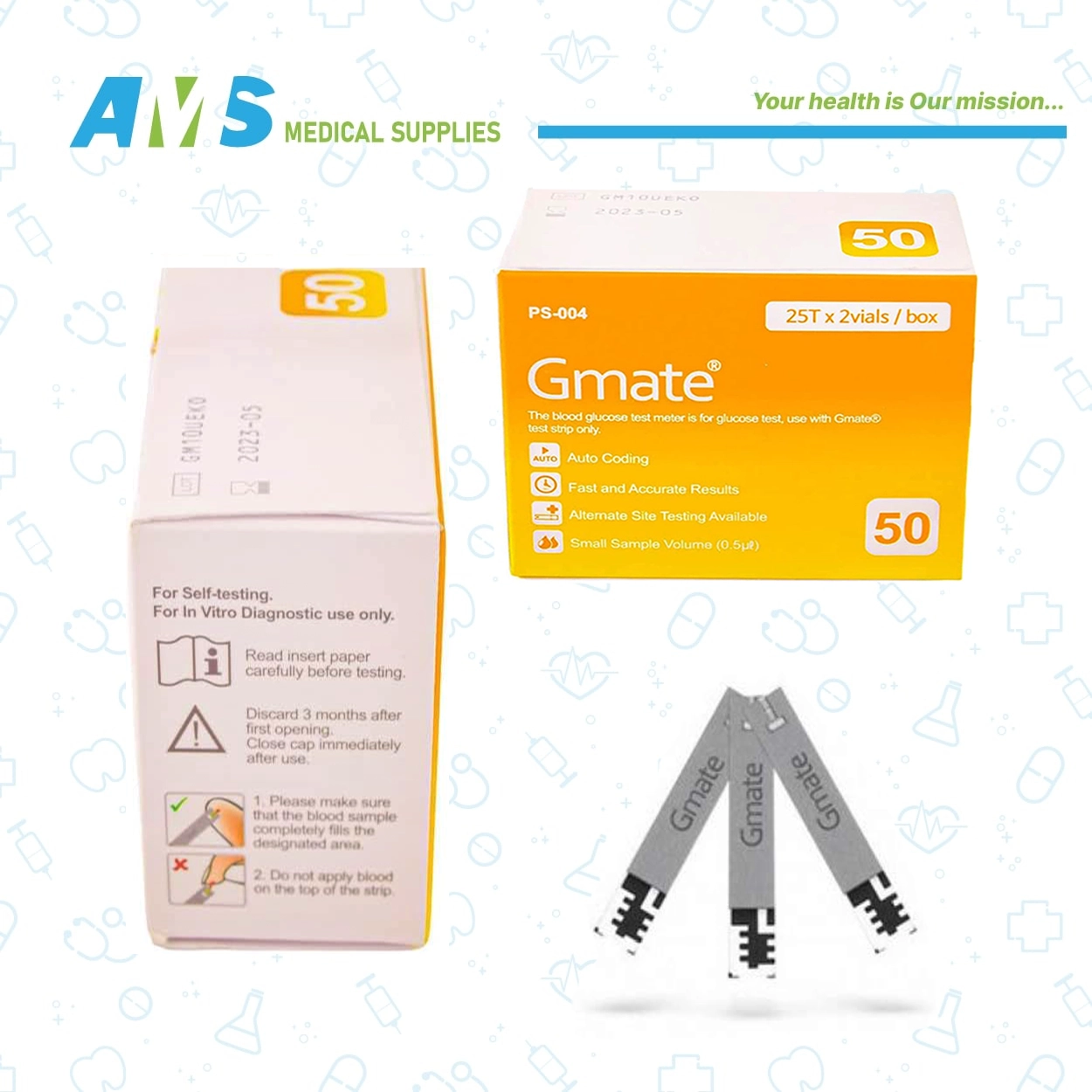 Gmate-blood-Glucose-Test-Strips-50-Srtips-5.webp شرائط اختبار الجلوكوز في الدم من جي ميت 50شريط