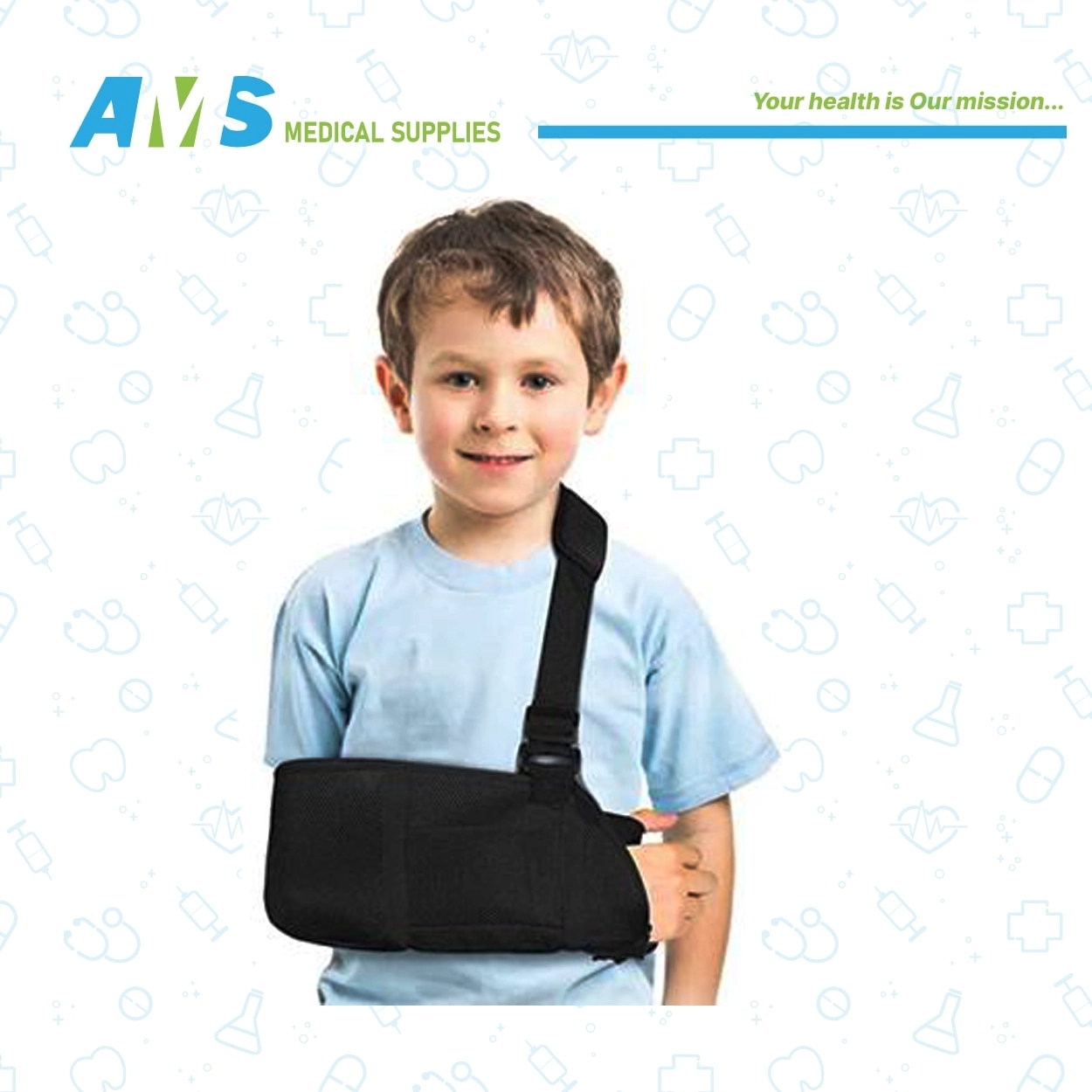 Hi-Medic-Pouch-Arm-Sling-Child-Size-XL-3.webp XL حامل الذراع للأطفال من هاي ميديك مقاس