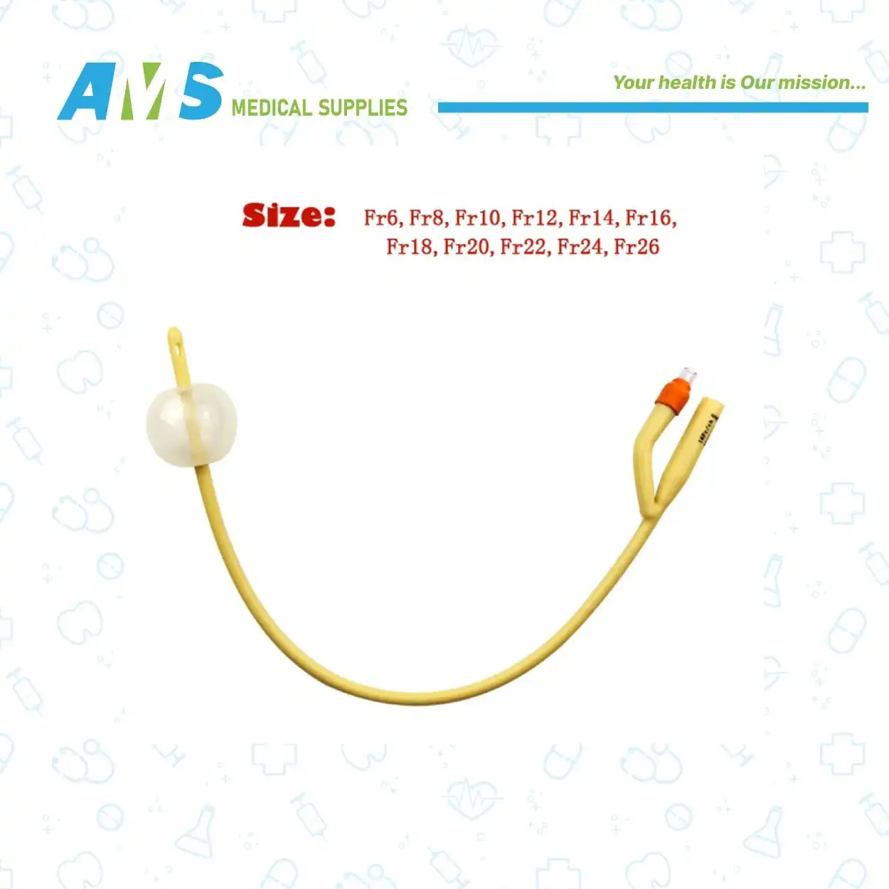 قسطرة فولي من لاتكس مقاس 18