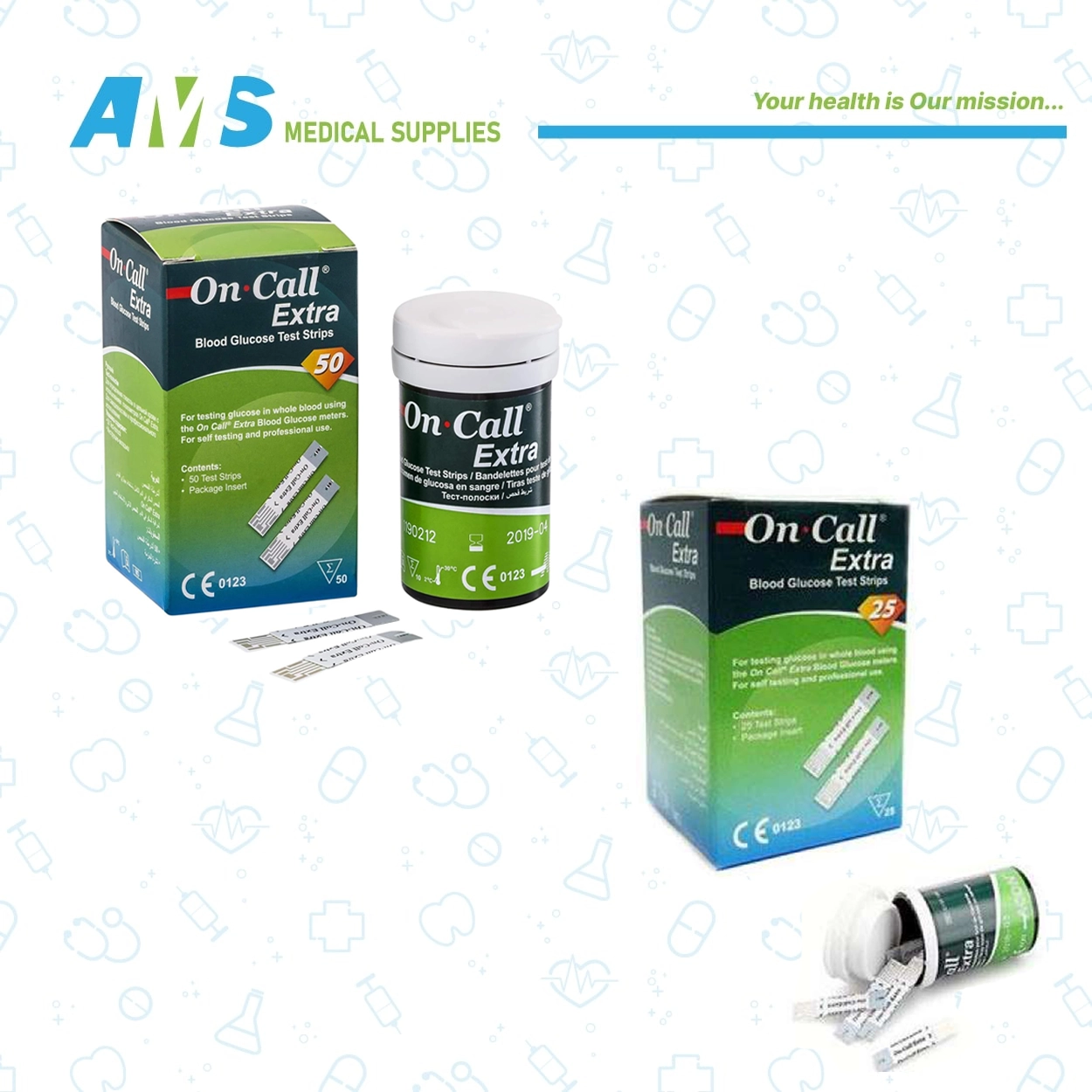On-Call-Extra-Blood-Glucose-Test-Strips-50-Strips-4.webp شرائط اختبار الجلوكوز في الدم اكسترا من اون كول 50 شريط