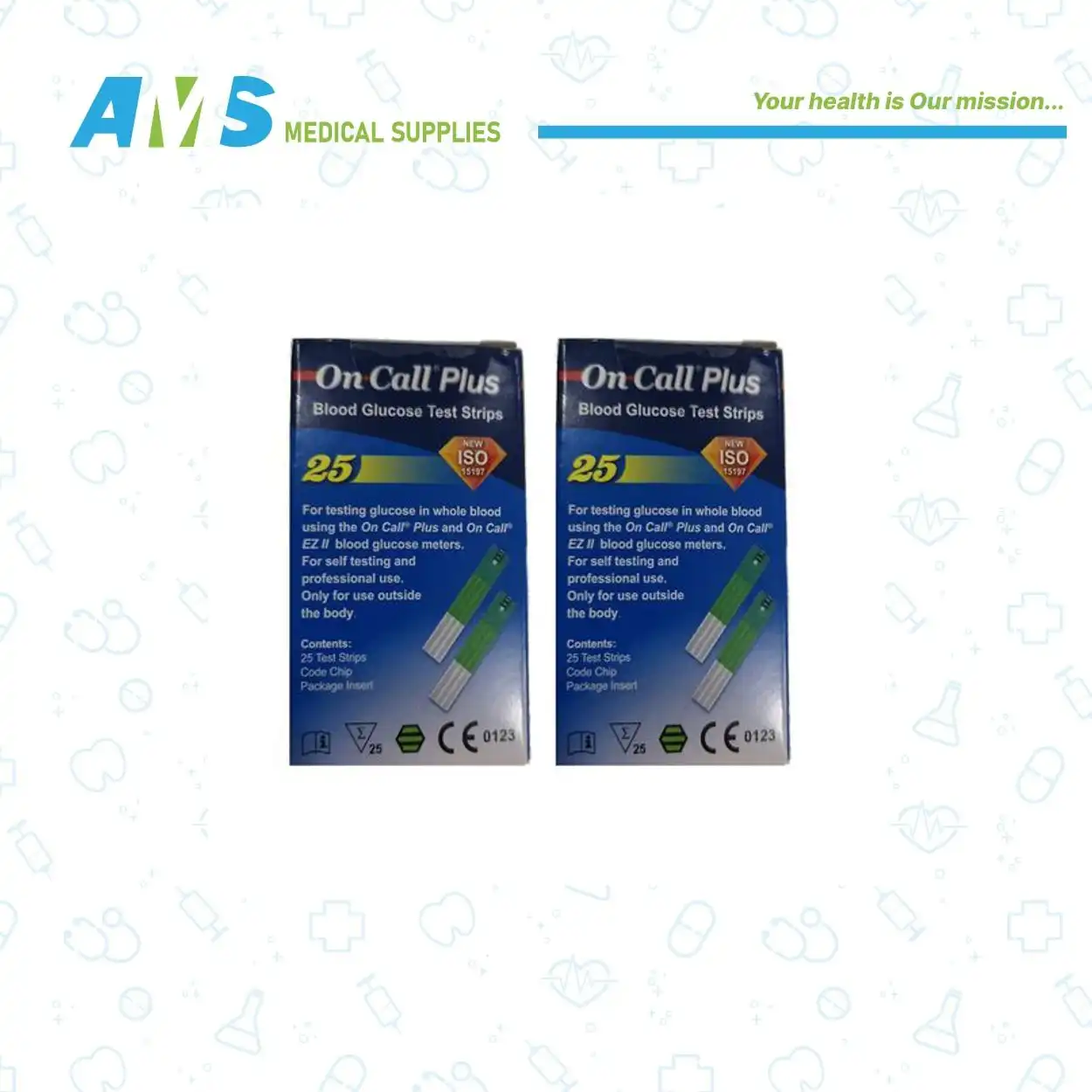 شرائط اختبار الجلوكوز فى الدم  من  أون كول بلس 50شريط