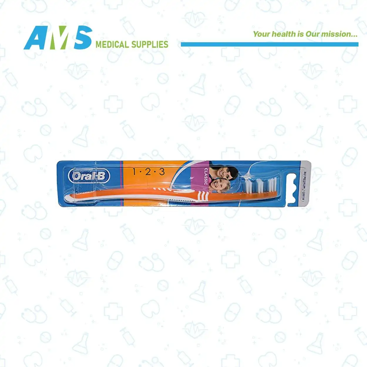 فرشة اسنان اورال بى 123 متوسطة