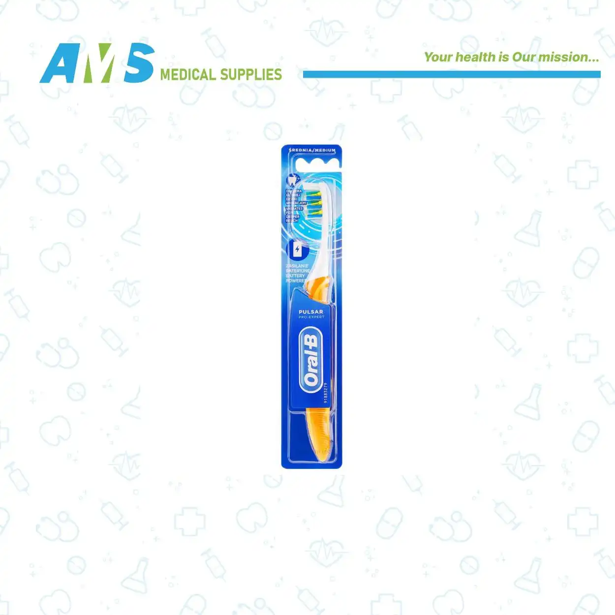 فرشة أسنان أورال بي برو إكسبرت بولسار بالطاقة - 35 متوسط