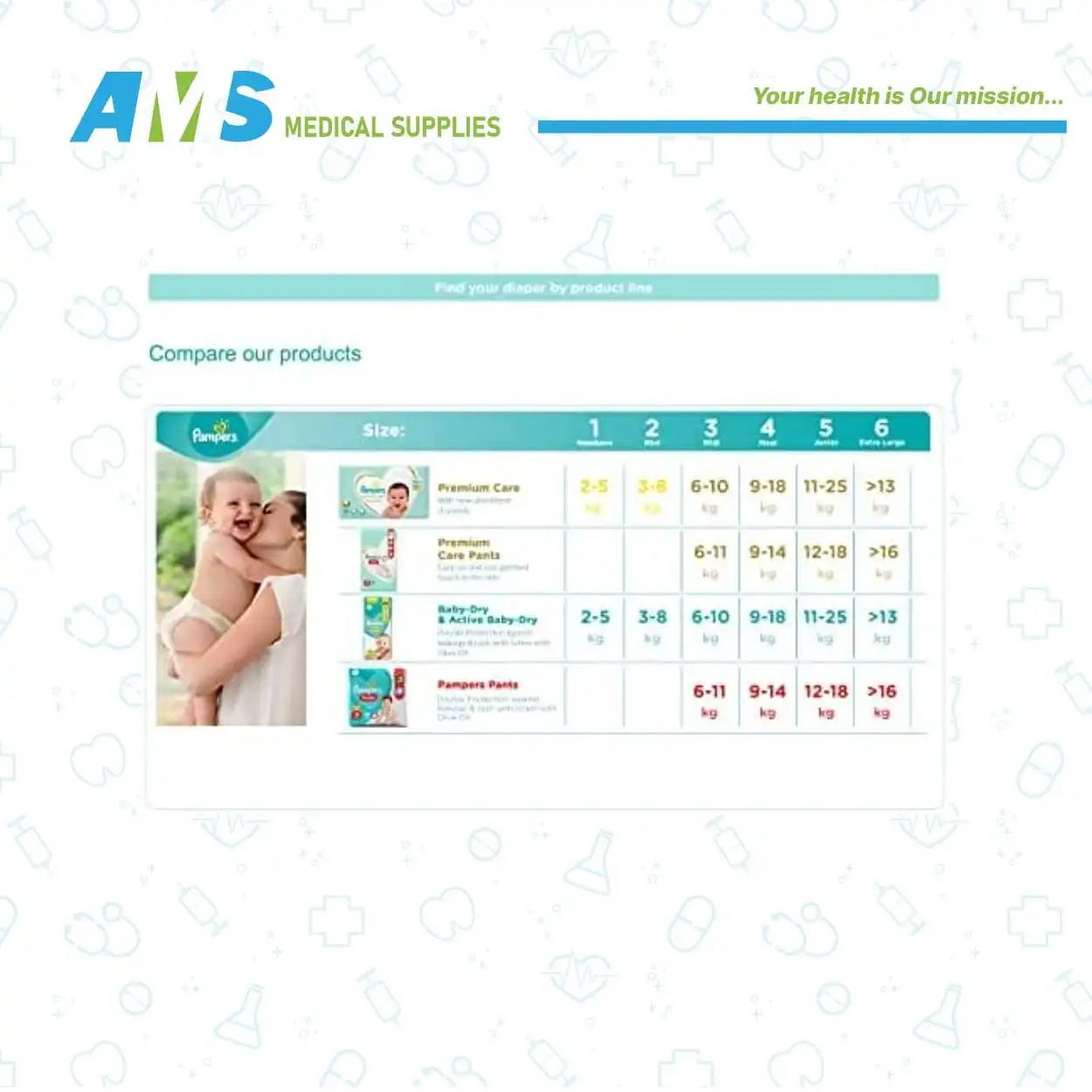 حفاضات بامبرز بيبي دراي جونيور مقاس 5 - 58 قطعه