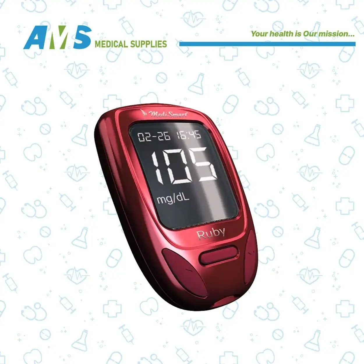 جهاز قياس السكر في الدم من روبي عرض تبديل