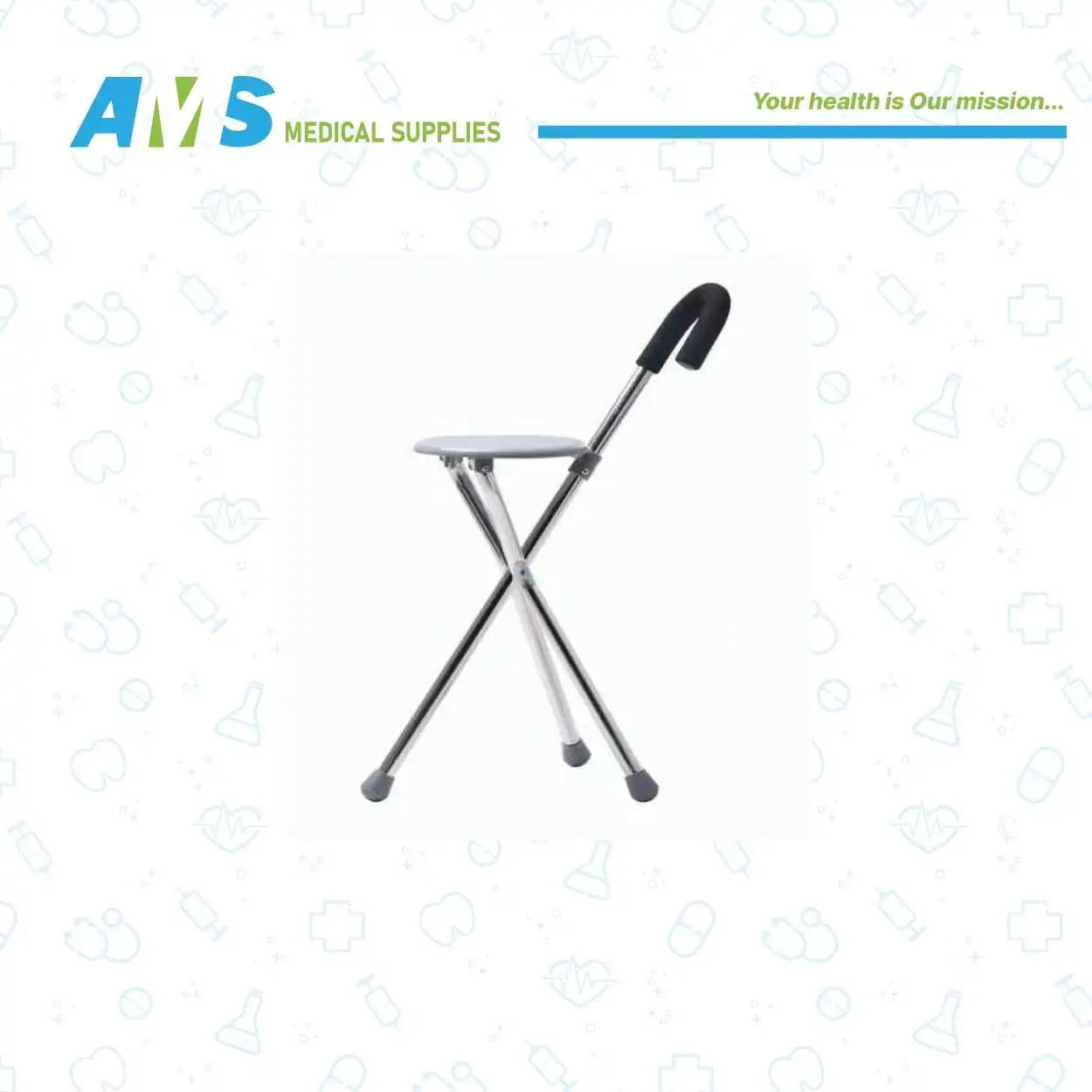 كرسي عكاز  بيد مفتوحه