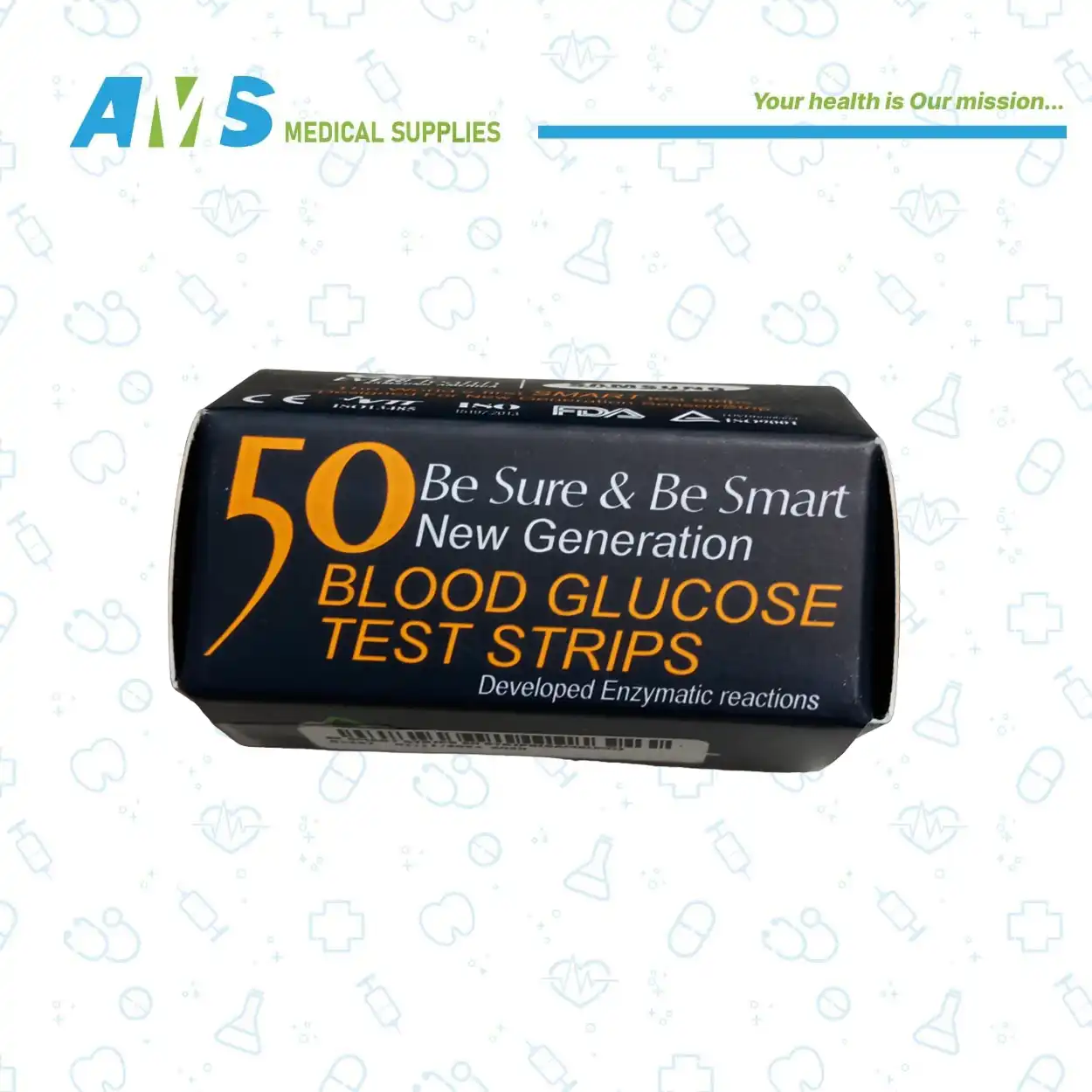 شرائط اختبار الجلوكوز في الدم من بي سمارت 50 شريط