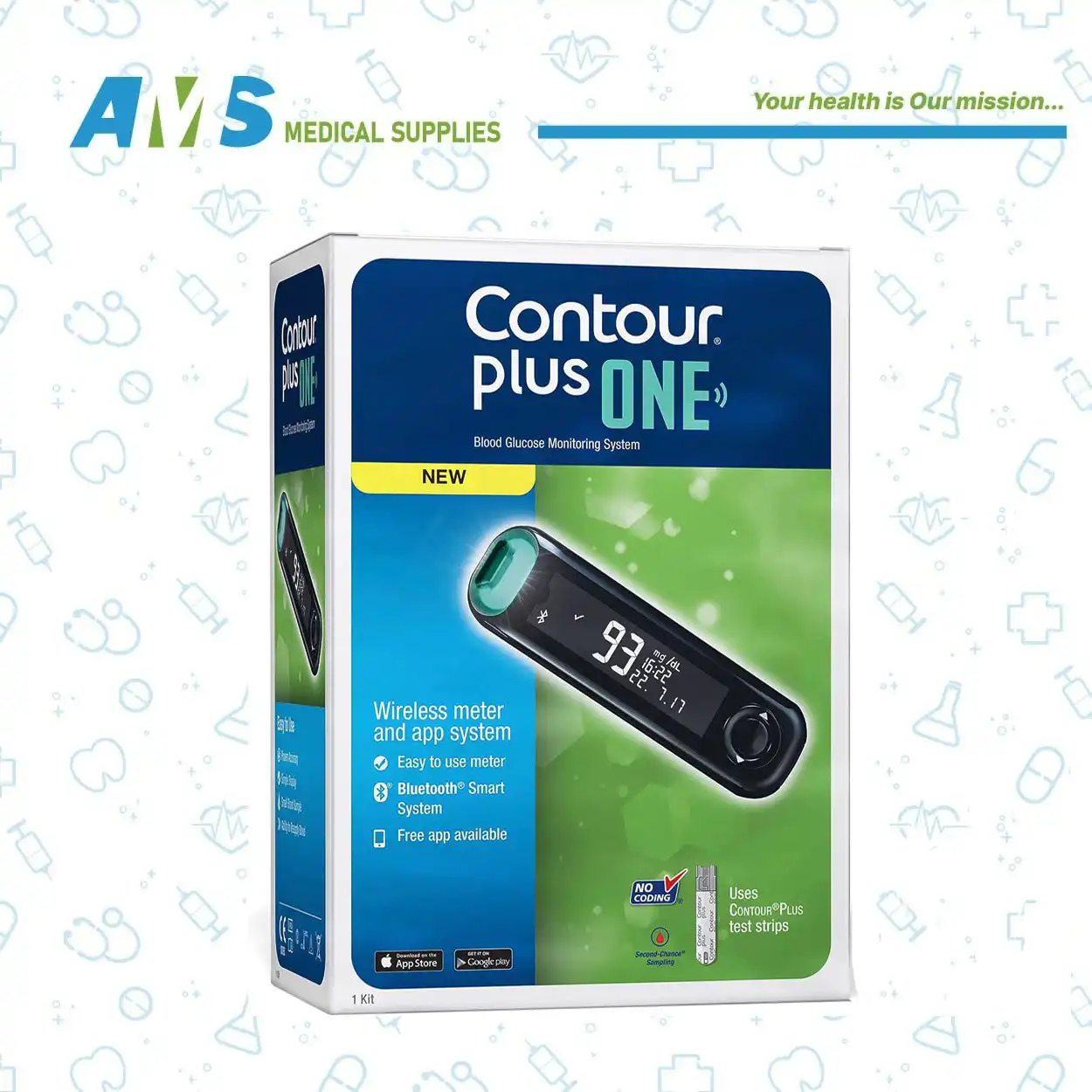 جهاز قياس نسبة السكر في الدم من كونتور بلس وان