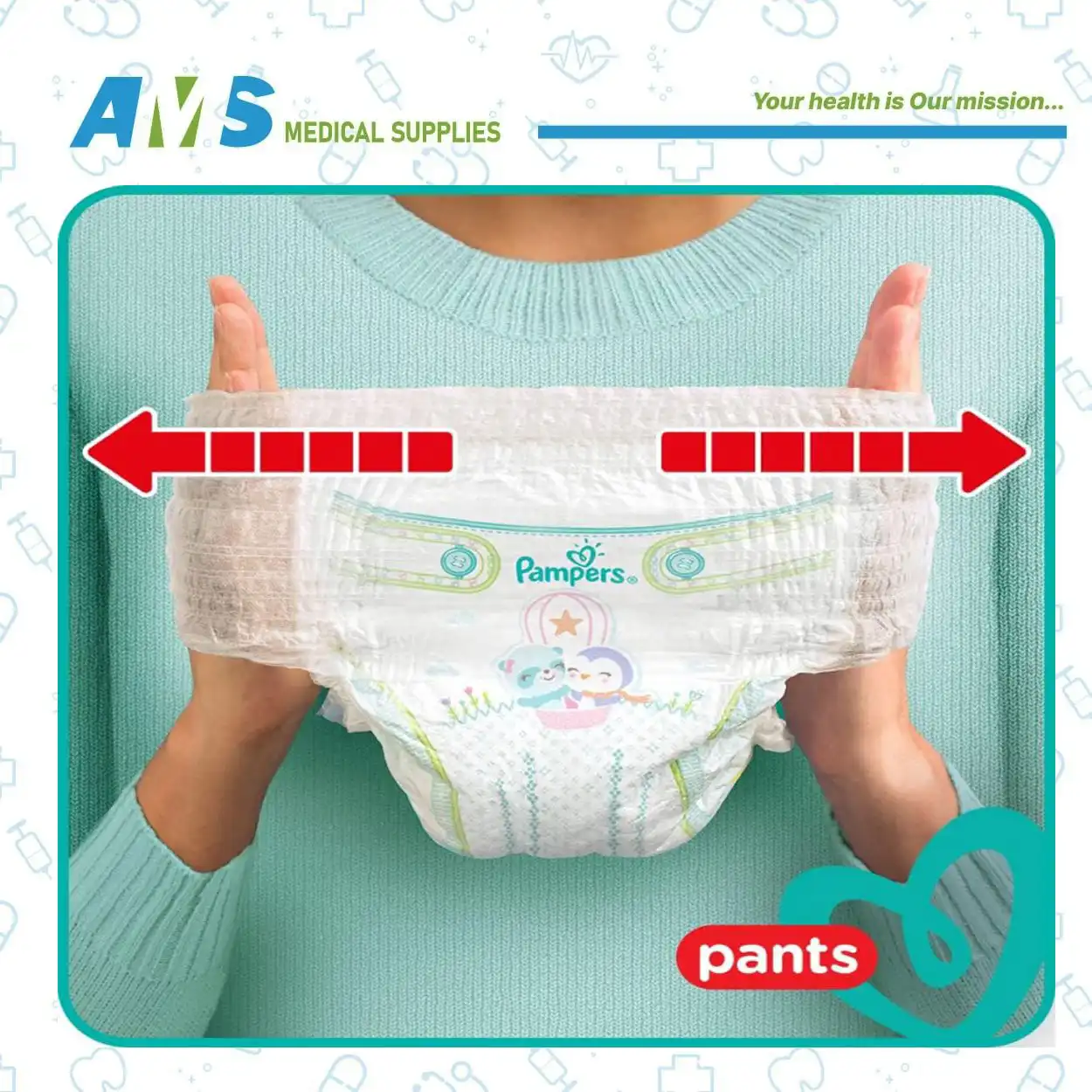 حفاضات بانتي من بامبزر للاطفال  26 قطعة مقاس 4 باللوشن المرطب