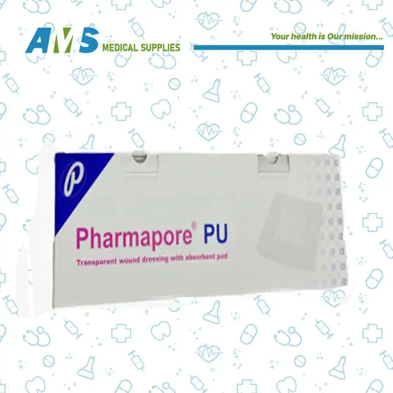 فارمابور  غيار لاصق معقم شفاف مقاوم للمياه 5*10 سم