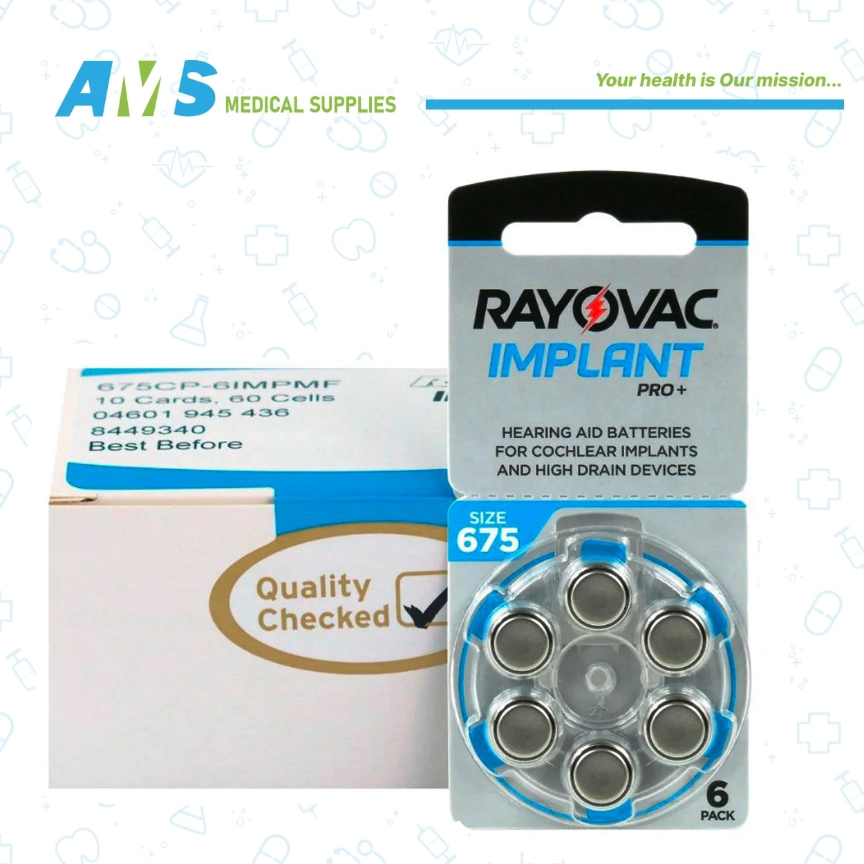 بطارية سماعة الأذن الطبية من ريفيس مقاس 675