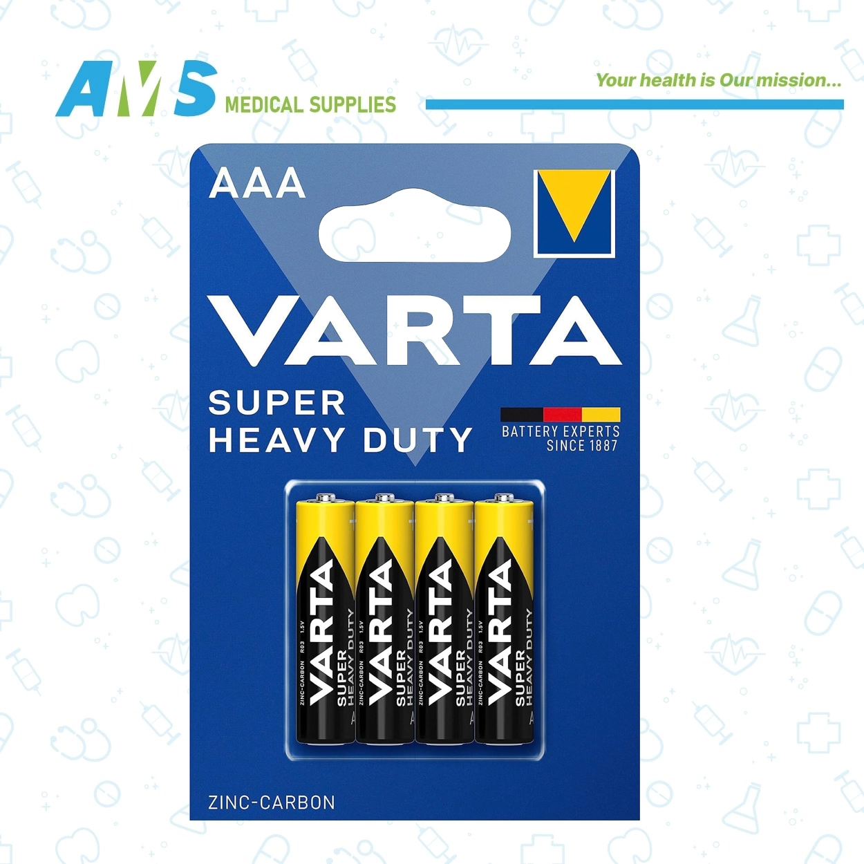 AAA بطاريات الزنك والكربون من فارتا