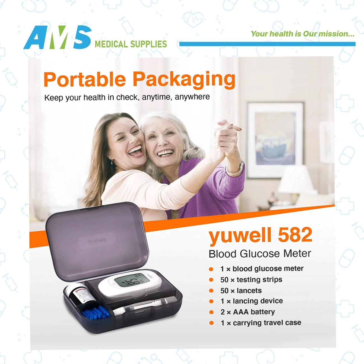 Yuwell-Accusure-582-Blood-Glucose-Meter-6.webp جهاز قياس السكر فى الدم من يوول